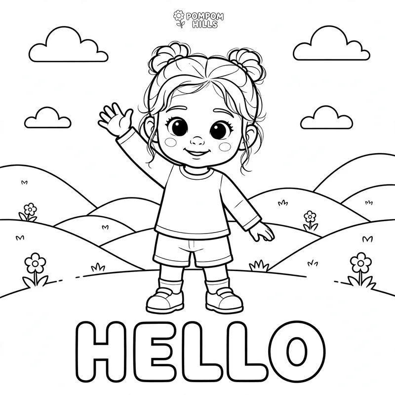 Coloring page examples about Greetings